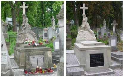Nagrobek Artura Grottgera na Cmentarzu Łysakowskim we Lwowie