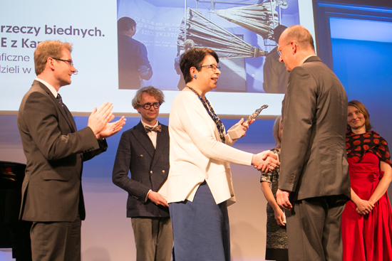 Na zdjęciu: Gala rozdania nagród w Konkursie na Wydarzenie Muzealne Roku 2015. autor zdjęcia: Danuta Matloch 