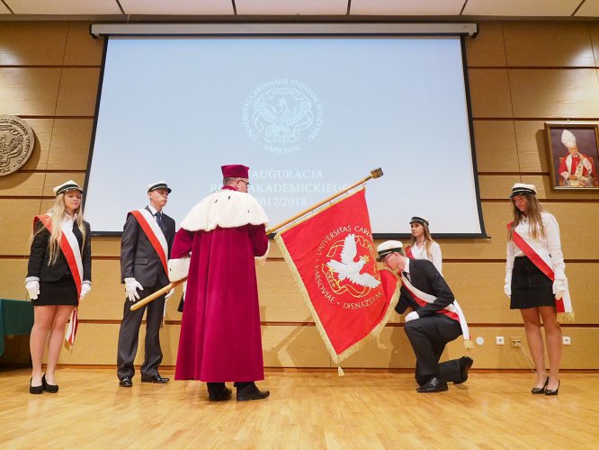 Na zdjęciu: Uroczysta inauguracja nowego roku akademickiego na UKSW.​ fot. UKSW w Warszawie 