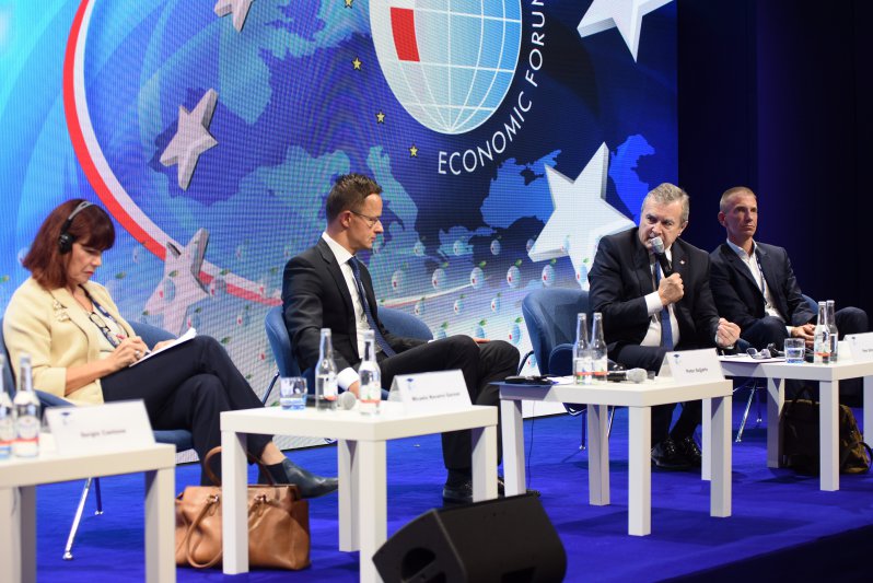 Na zdjęciu: wicepremier Piotr Gliński na Forum Ekonomicznym w Krynicy