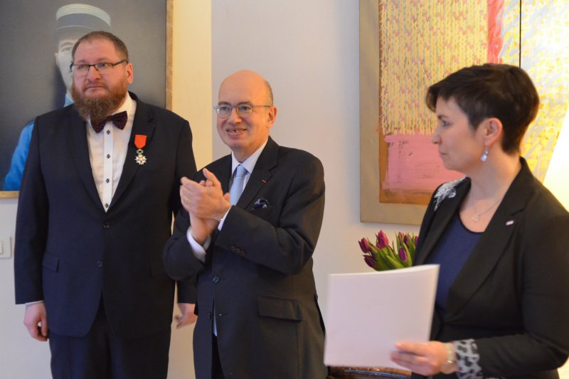 na zdjęciu Piotr Cywiński,
 ambasador Francji i dyrektor Paulina Florjanowicz