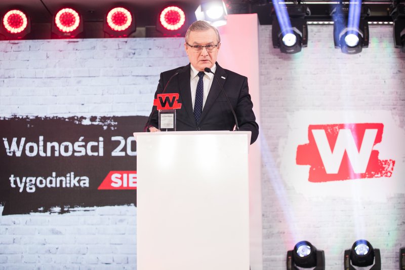 Wicepremier prof Piotr Gliński odbiera nagrodę Człowieka Wolności