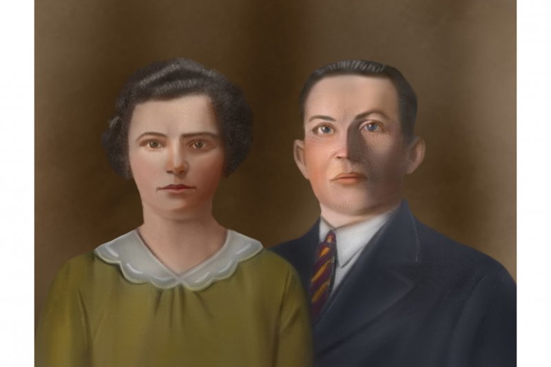 na zdjęciu Antoni Prusiński z żoną